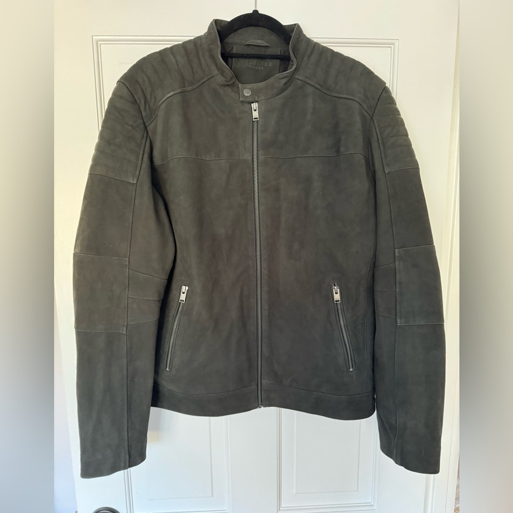 Selected Homme Suede Moto Jacket - XL